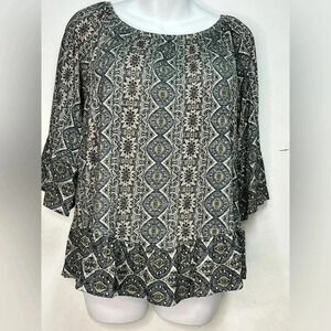 Style & Co. Women's Printed Rayon Blouse